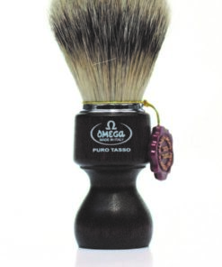 Blaireau Argenté - Manche en bois brésilien, anneau chromé #463