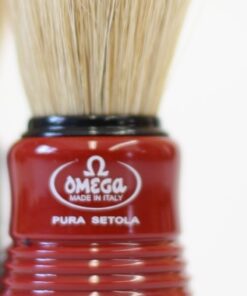 Blaireau à poils purs - Manche en plastique (rouge ou noir) #810